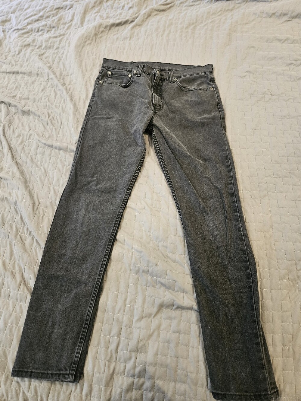 Levis Men's Gray Straight Jeans 34x32